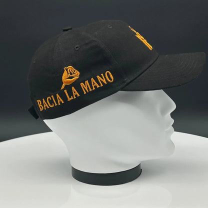 Casquettes "BACIA LA MANO" brodées OR BACIA LA MANO